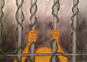 Behind bars