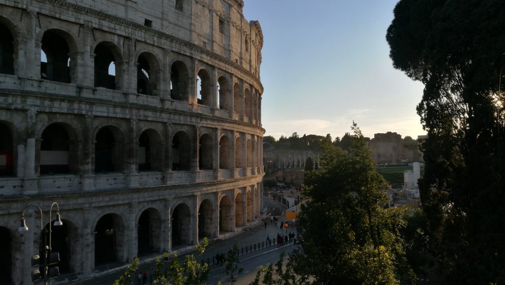 Sunset at the Colosseum in Rome