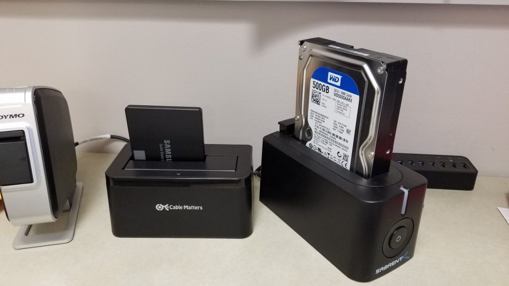 Platter and solid state drive inside external disk readers