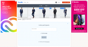 Doodle poll overtaken by ads