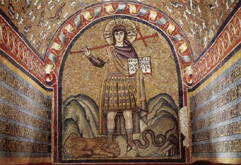 Christ as Warrior, Archiepiscopal chapel in Ravenna, 6th century