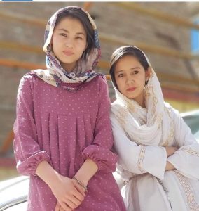 Marzia Mohammadi with her cousin, Hajar