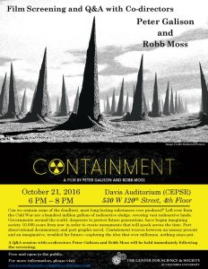 Containment movie Columbia 10-21
