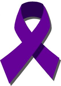 The Purple ribbon raises awareness of Intimate Partner Violence