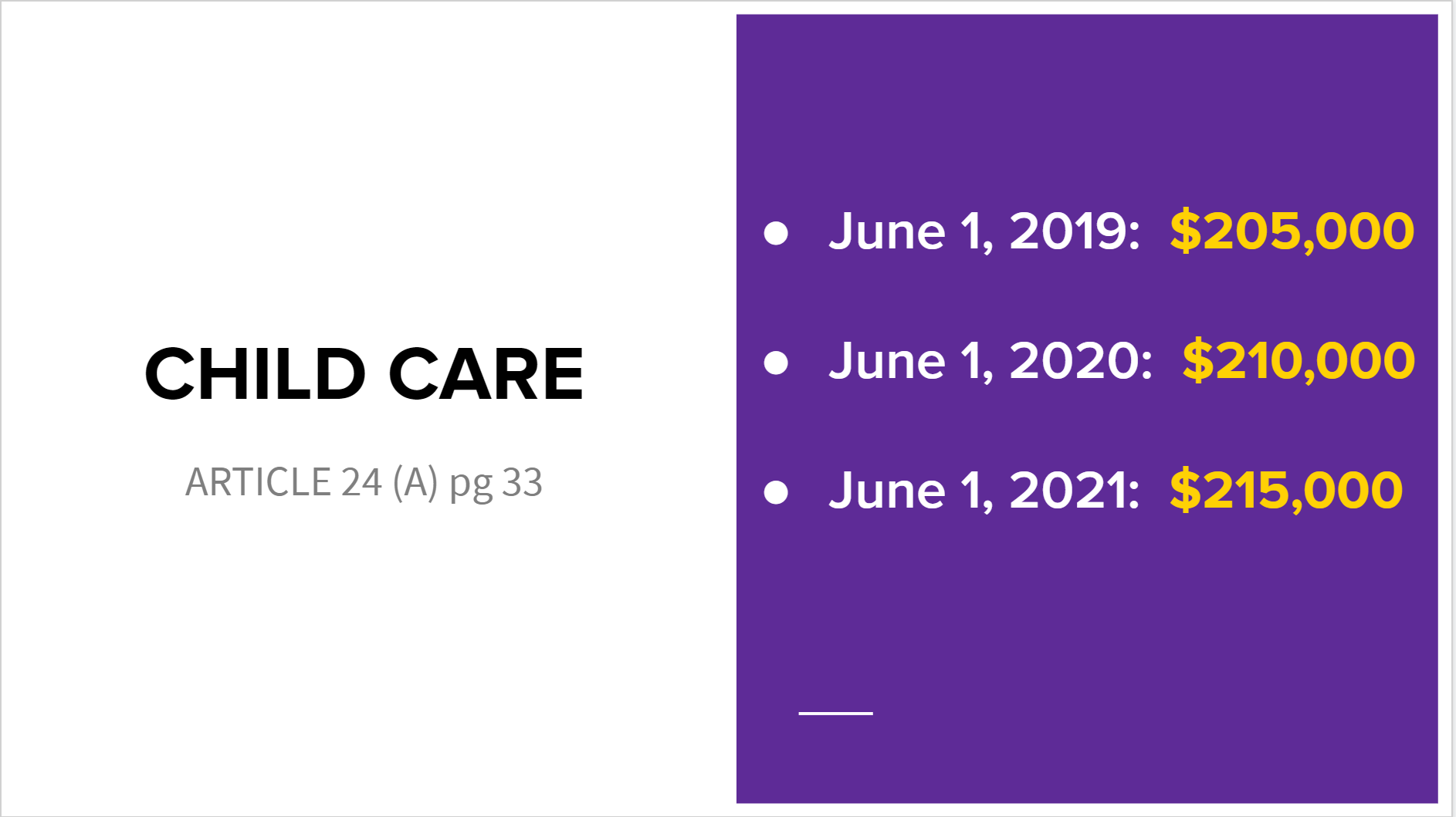 Child Care Fund Support Staff Association (SSA)