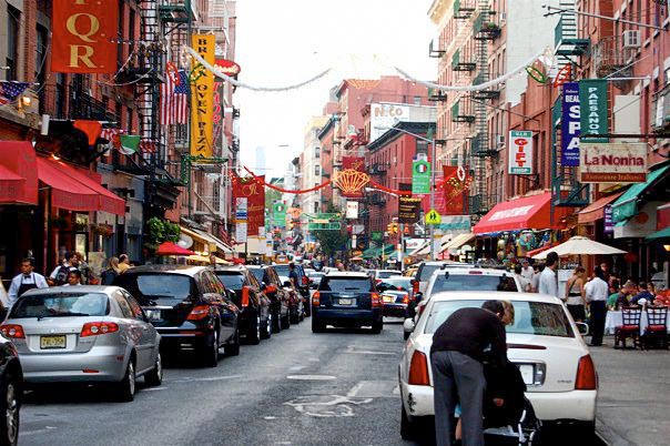 a busy street in Little Italy