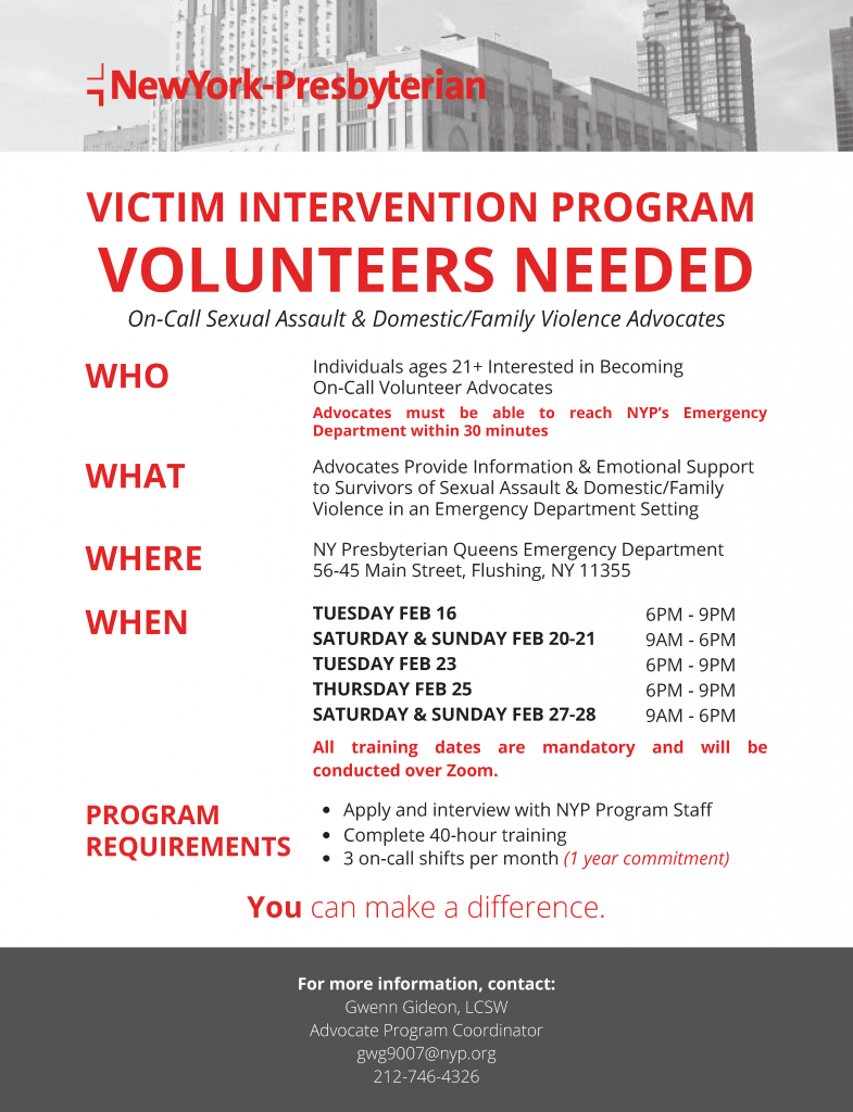 Victim Intervention Program Volunteers Needed - Office Of Career And 