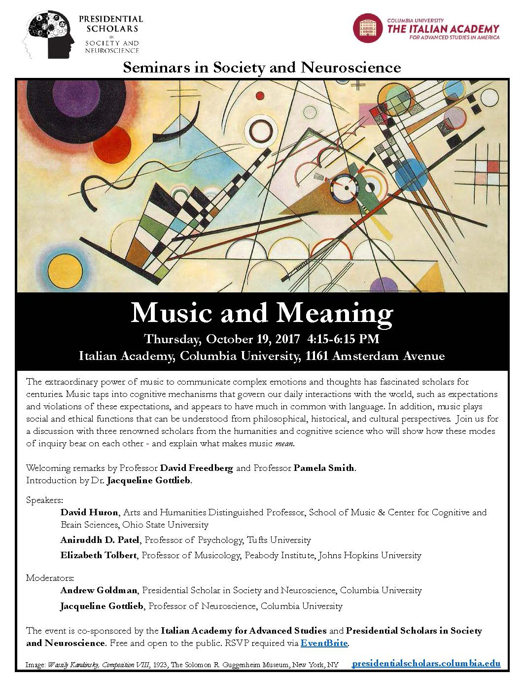 Music and Meaning Poster The Center for Science & Society at