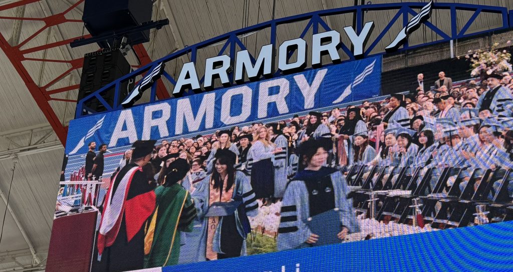 Commencement ceremony at the Armory